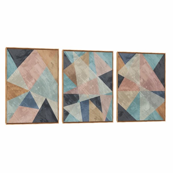 Quadro Decorativo Composição Trio Mescla