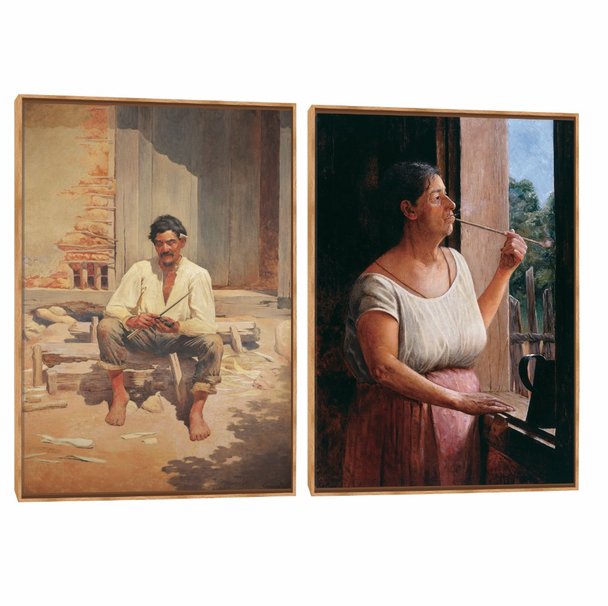Quadro Decorativo Composição Duplo Almeida júnior
