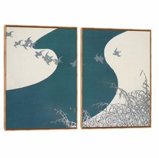 Quadro Decorativo Composição Duplo Kamisaka