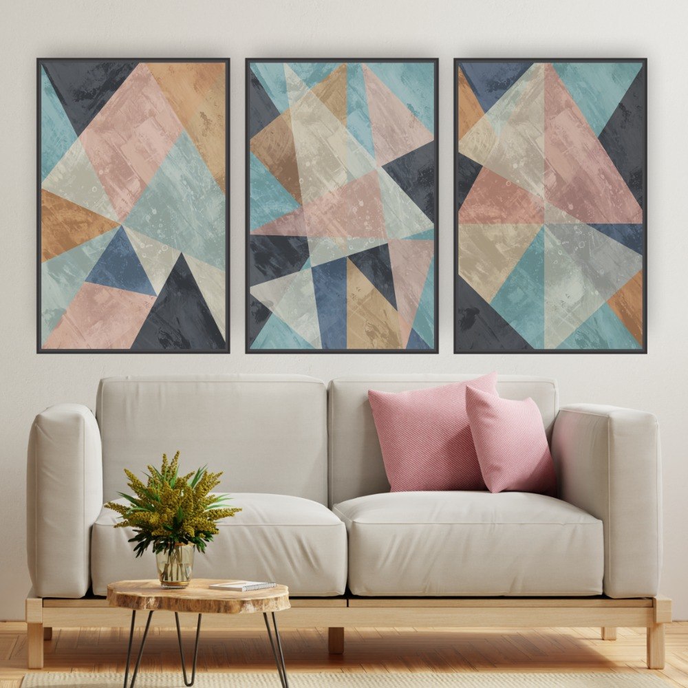 Compre Quadro Decorativo Composição Trio Mescla - Decora Online