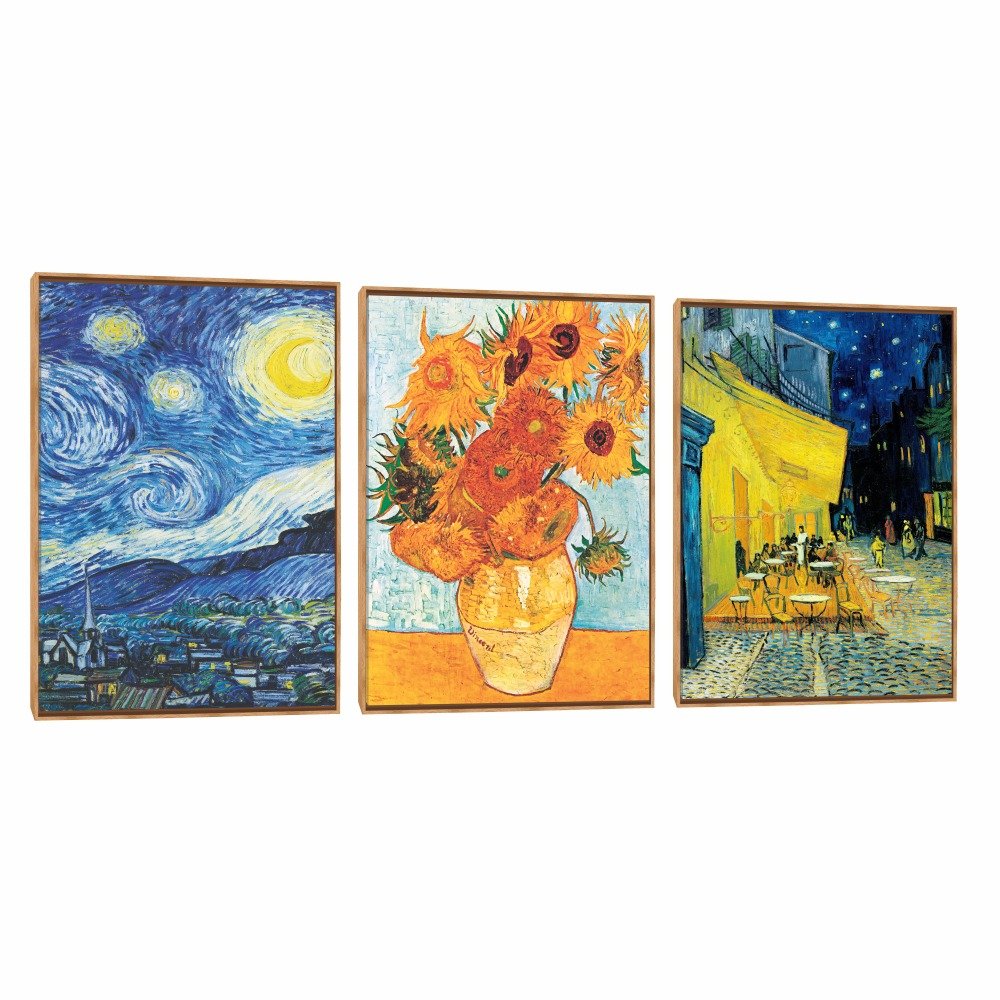 Quadro Decorativo Composição Trio Van Gogh IV 