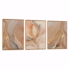 Quadro Decorativo Composição Trio Mix Dourado
