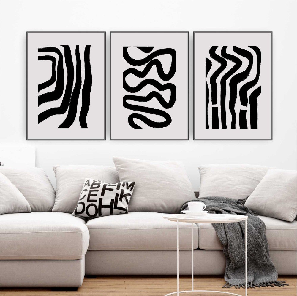 Compre Quadro Decorativo Composição Trio Sinuoso - Decora Online