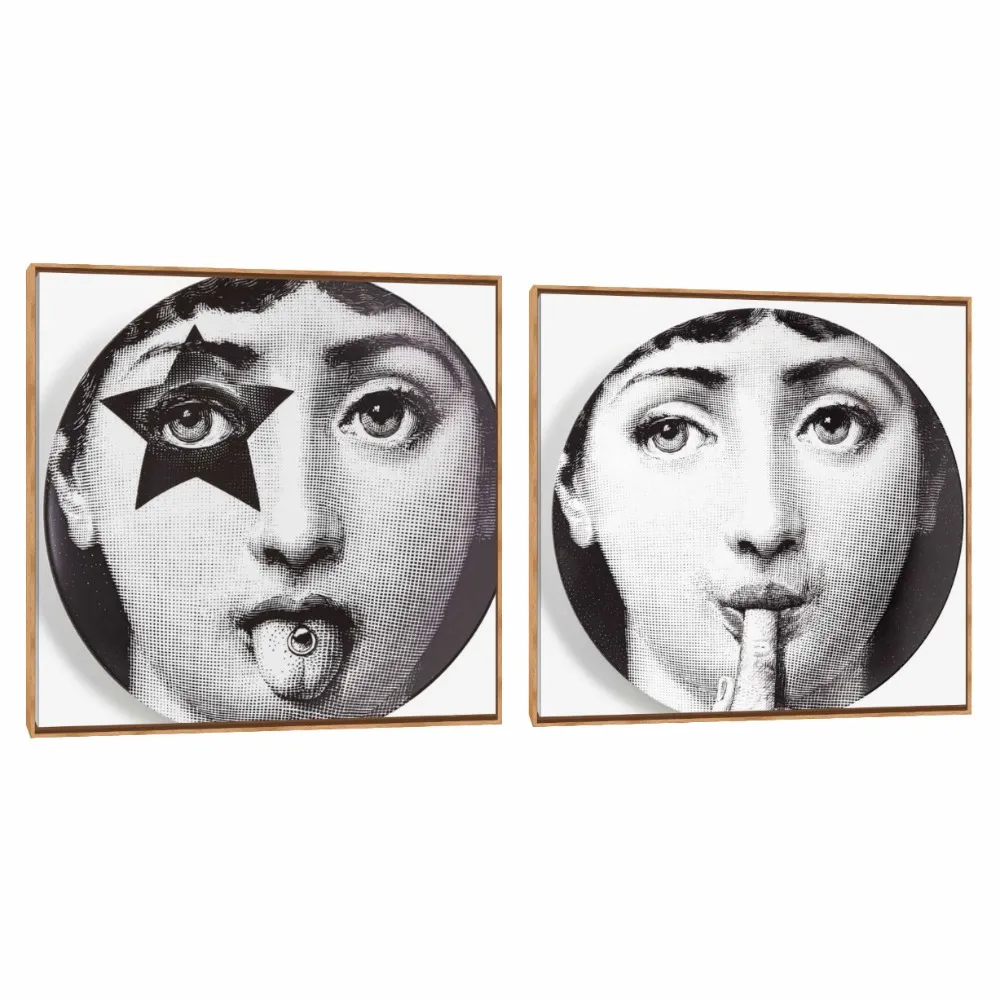 Quadro Decorativo Composição Duplo Fornasetti 