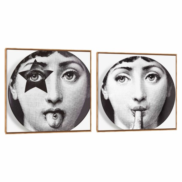 Quadro Decorativo Composição Duplo Fornasetti