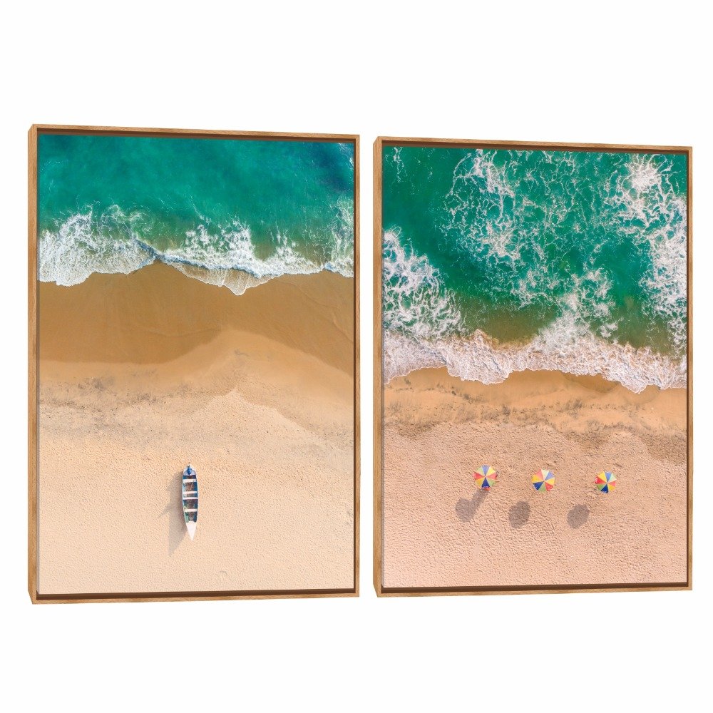 Quadro Decorativo Composição Duplo Verde Mar II
