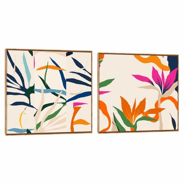 Quadro Decorativo Composição Duplo Strelitzia