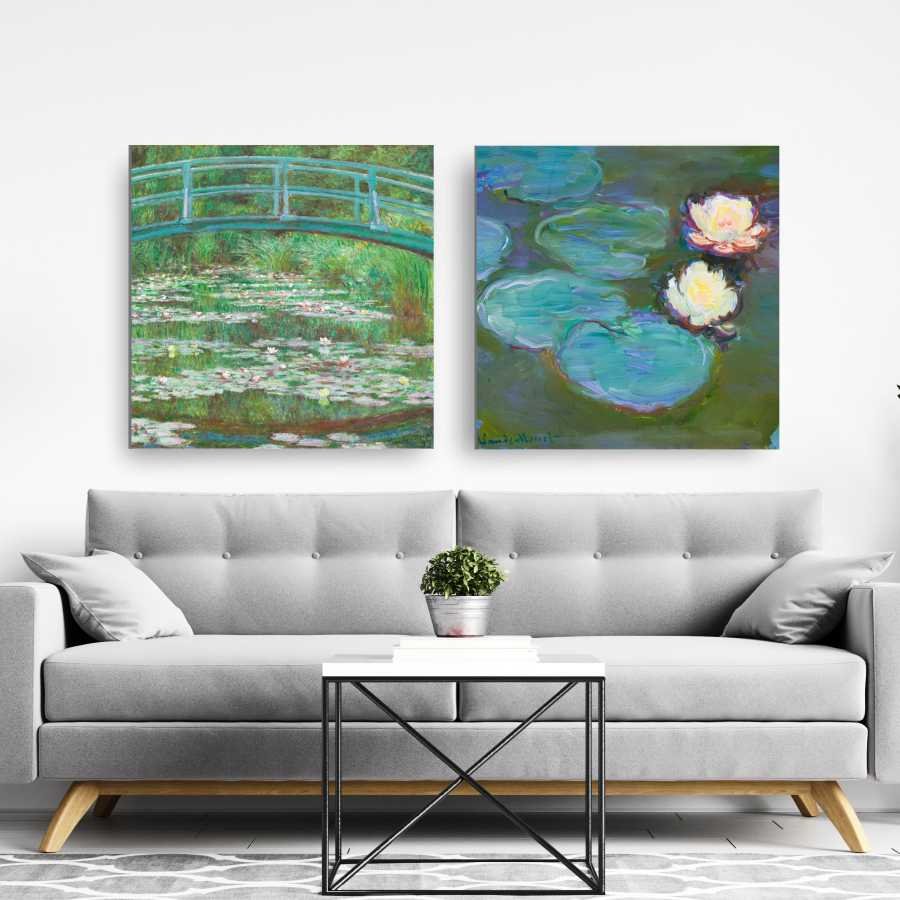 Quadro Decorativo Duplo Monet