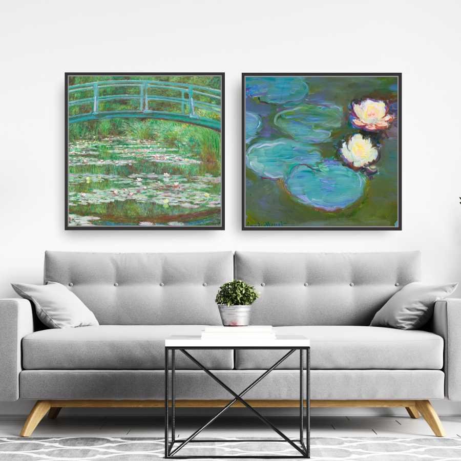 Quadro Decorativo Duplo Monet