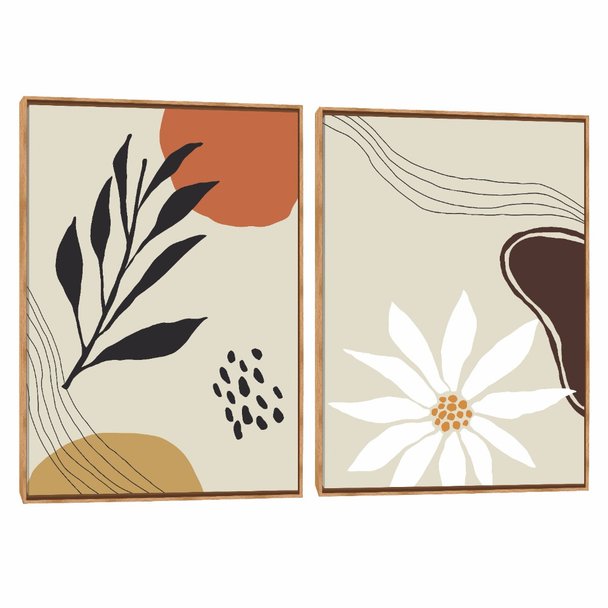 Quadro Decorativo Composição Duplo Orgânico II