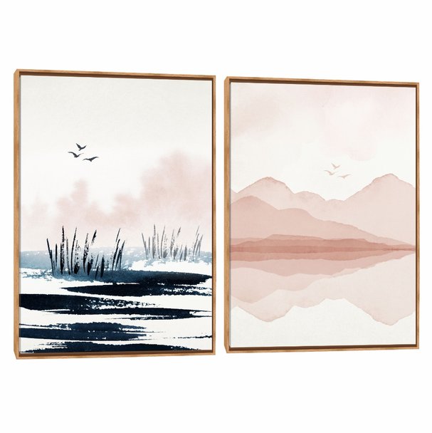 Quadro Decorativo Composição Duplo Vôo Suave