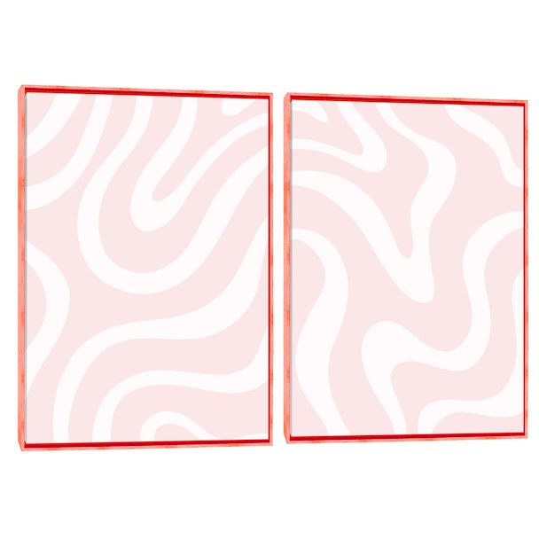 Quadro Decorativo Composição Duplo Ondulante