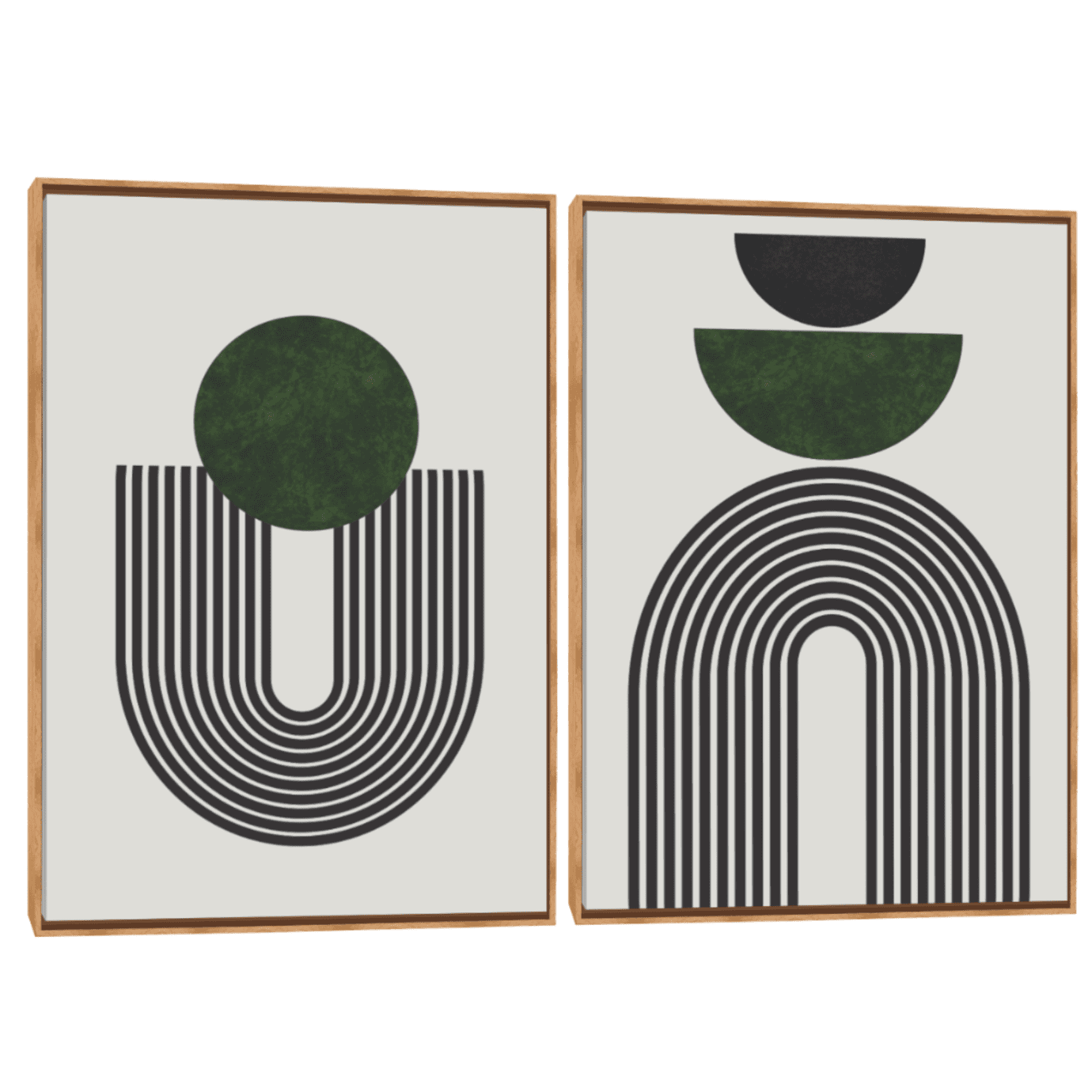 Quadro Decorativo Composição Duplo Abstrato Clássico I