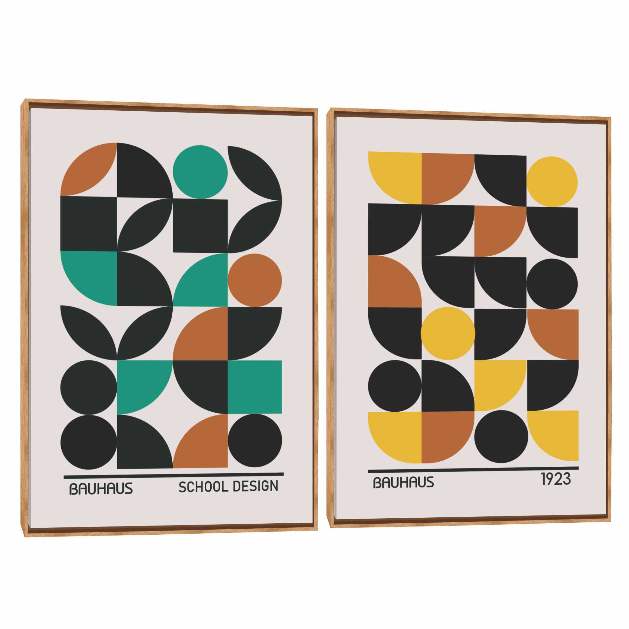 Quadro Decorativo Composição Duplo Bauhaus II