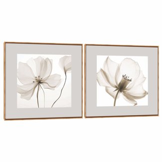 Quadro Decorativo Composição Duplo Flor Cristal