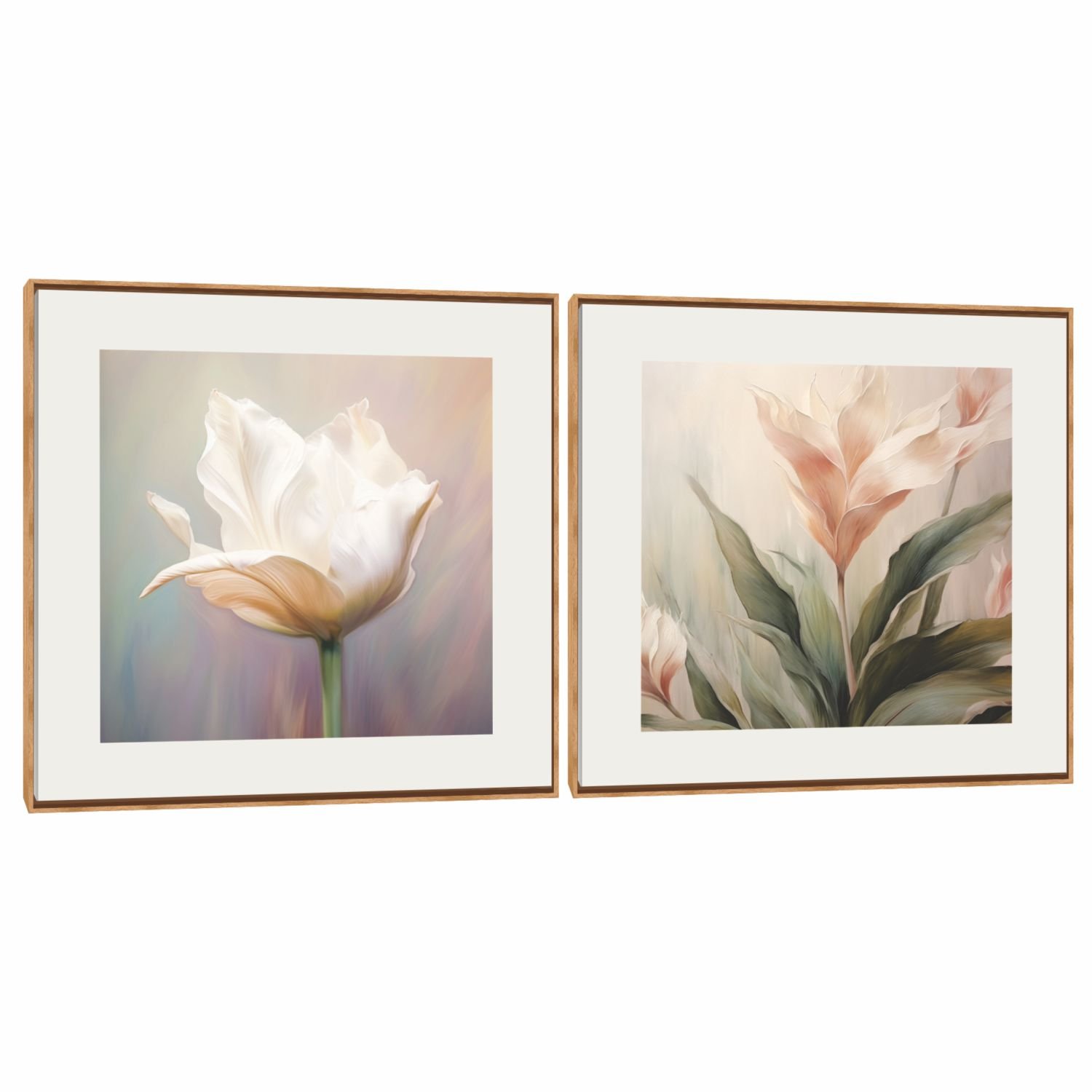 Quadro Decorativo Composição Duplo Floral Essência 