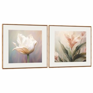 Quadro Decorativo Composição Duplo Floral Essência