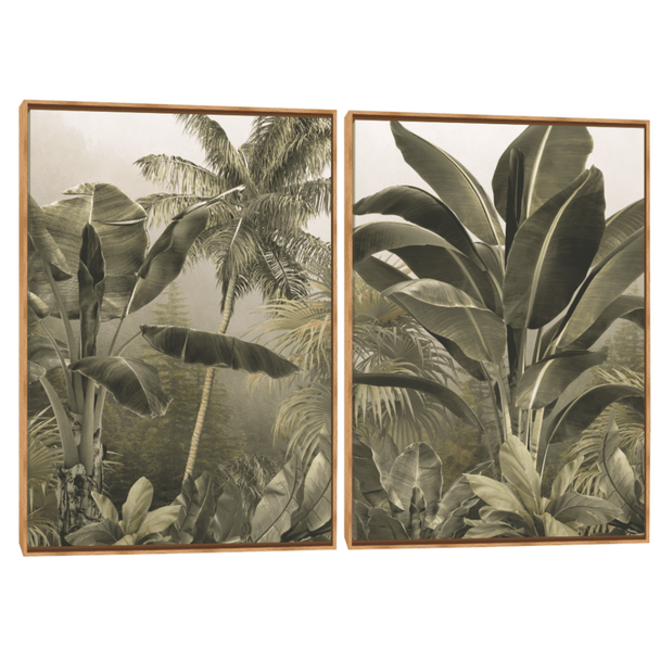 Quadro Decorativo Composição Duplo Tropical Chic