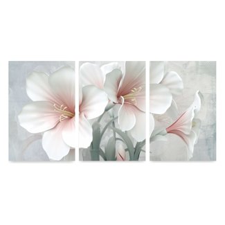 Quadro Outlet - Trio Lírio Sereno 60x40cm Chassi - 30% Off