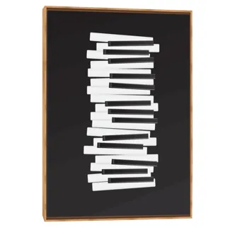 Quadro Outlet - Teclado 120x80cm Madeira Clara - 30% Off