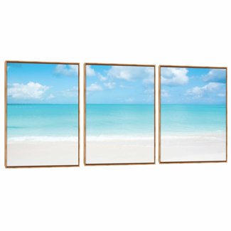Quadro Decorativo Composição Trio Mar e Areia