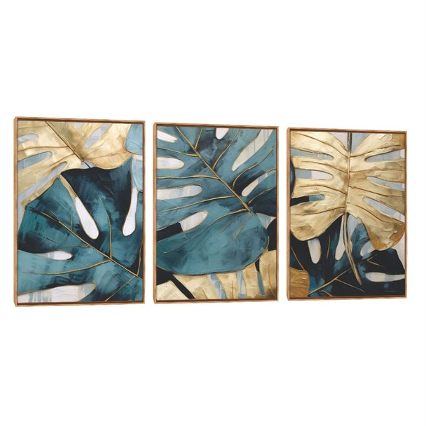 Quadro Decorativo Composição Trio Costela de Adão