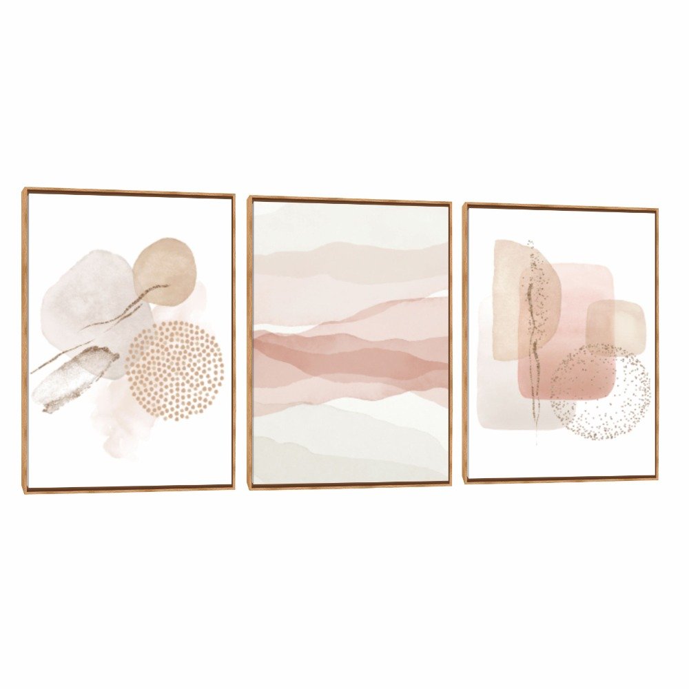 Quadro Decorativo Composição Trio Brilho Suave 