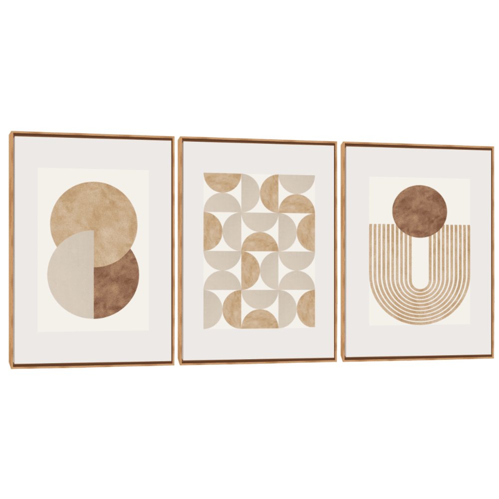 Compre Quadro Decorativo Composição Trio Abstrato Clássico - Decora Online