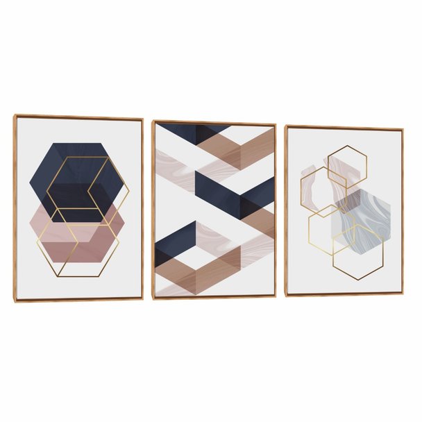 Quadro Composição Trio Geométrico M1