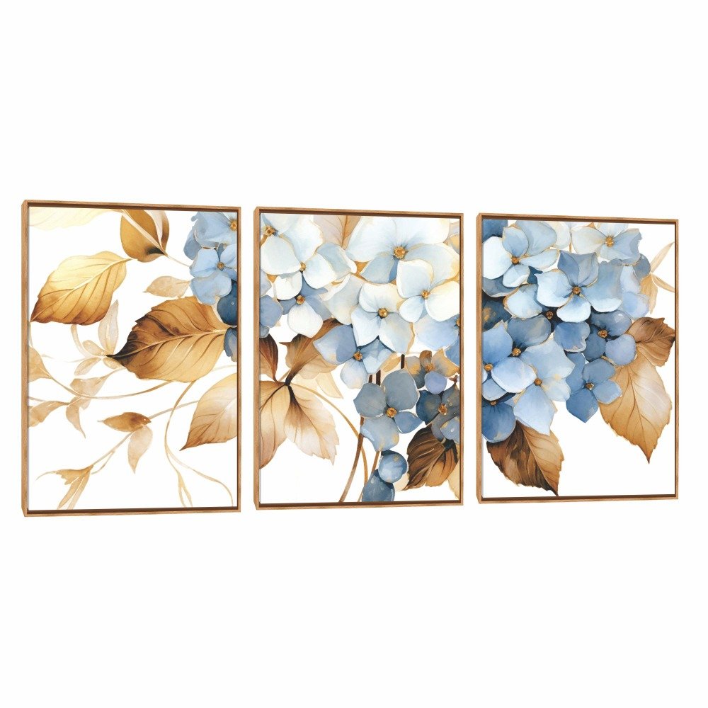 Quadro Decorativo Composição Trio Hortencia 