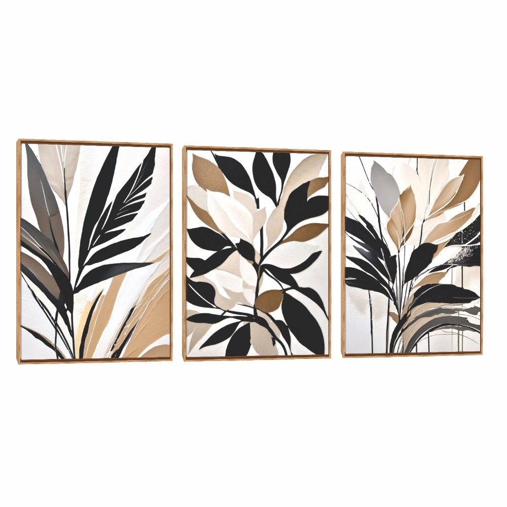 Quadro Decorativo Composição Trio Mix Bege II