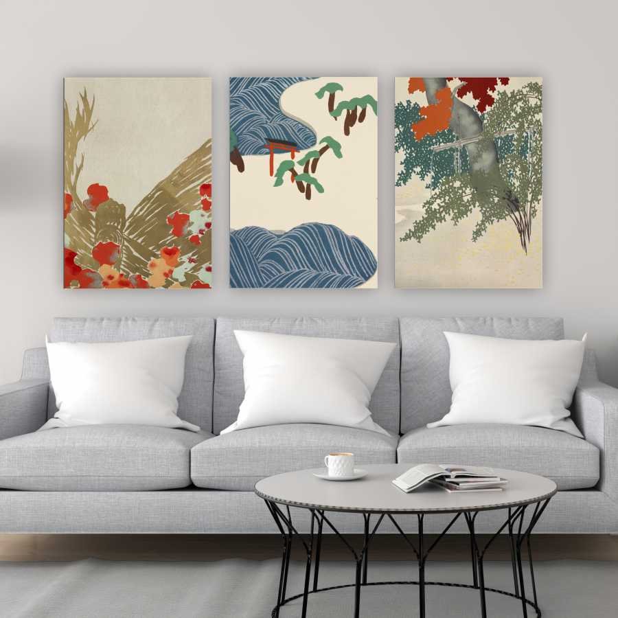 Quadro Decorativo Trio Kamisaka