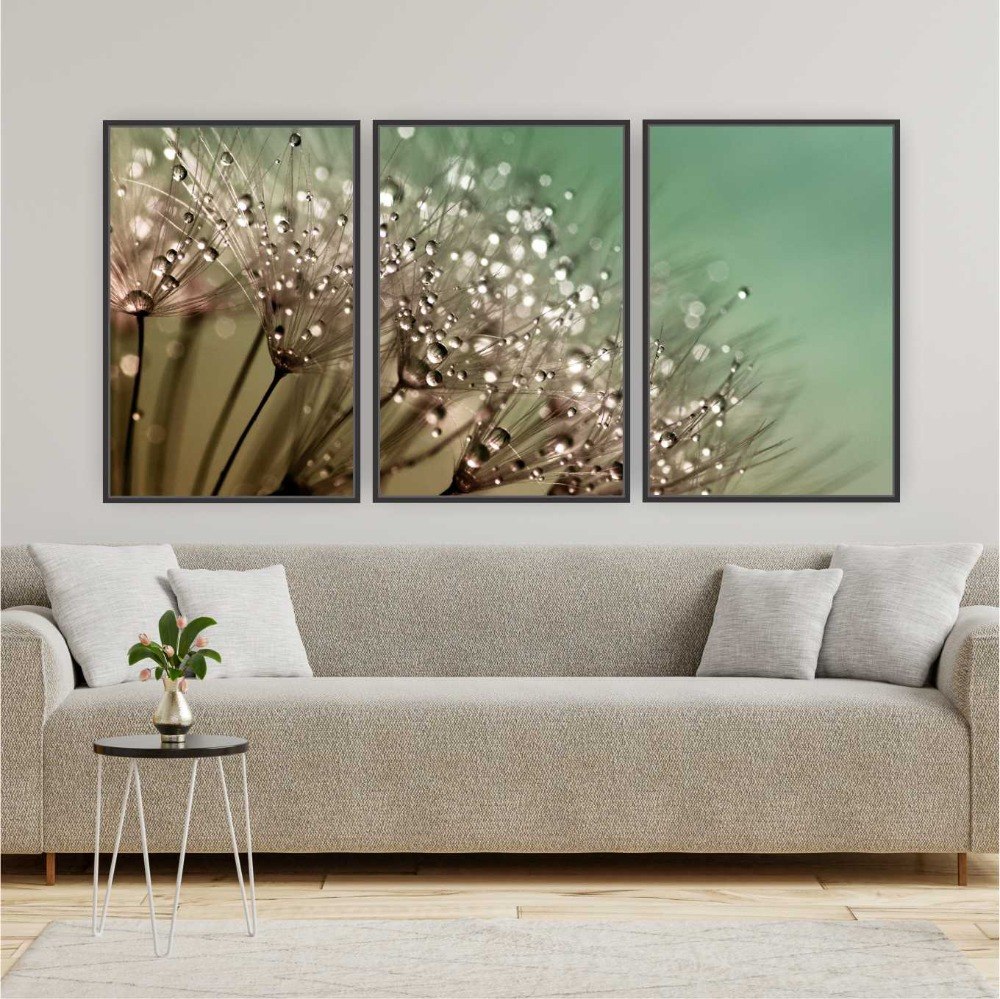 Compre Quadro Decorativo Composição Trio Orvalho - Decora Online