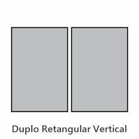 Quadro Duplo Retangular Vertical