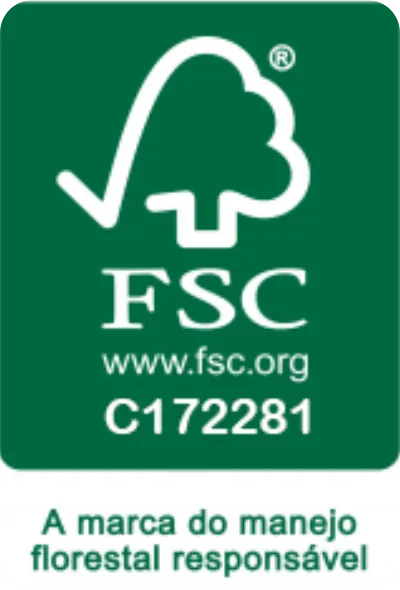 Selo Madeira de Reflorestamento Molduarte FSC