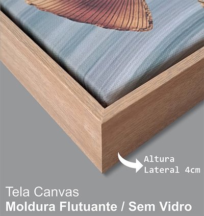 Quadro canvas moldura escura