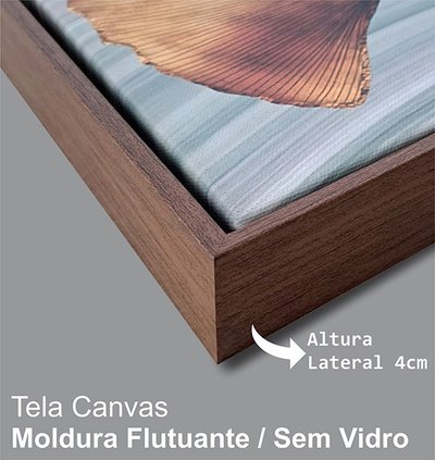 Quadro canvas moldura escura