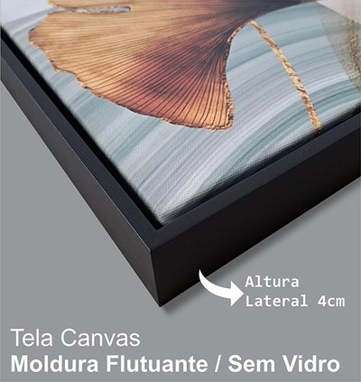Quadro Canvas Moldura Preta