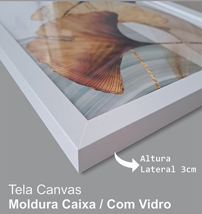 Quadro moldura caixa branco