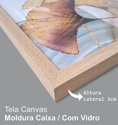 quadro moldura caixa madeira clara